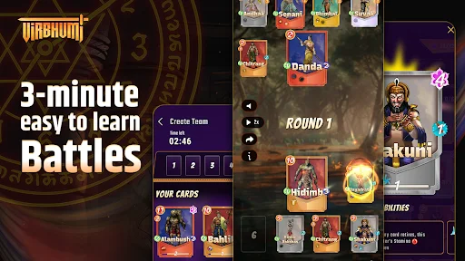Virbhumi Strategy Card Game डाउनलोड करें – बेहतरीन कार्ड बैटल गेम - Screenshot 1