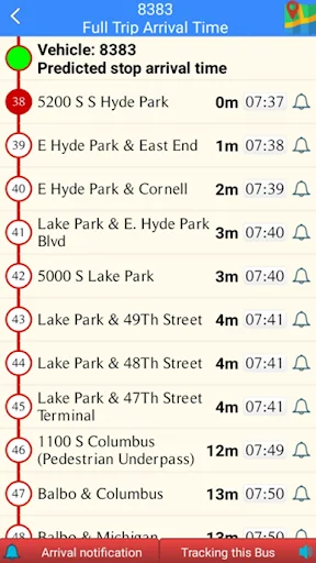 Chicago Bus Tracker डाउनलोड करें – CTA बस और ट्रेन लाइव स्टेटस - Screenshot 7