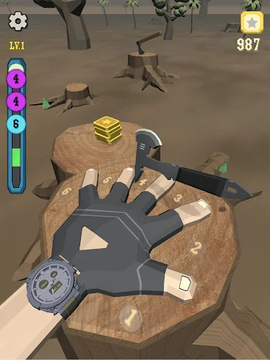 Knife Finger Game डाउनलोड करें – रोमांचक Five Finger Fillet गेम - Screenshot 10