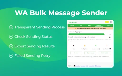 WA Bulk Message Sender डाउनलोड करें – WhatsApp मार्केटिंग टूल - Screenshot 3