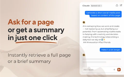 AI Assistant डाउनलोड करें – क्रोम के लिए स्मार्ट AI टूल और उत्पादकता - Screenshot 3