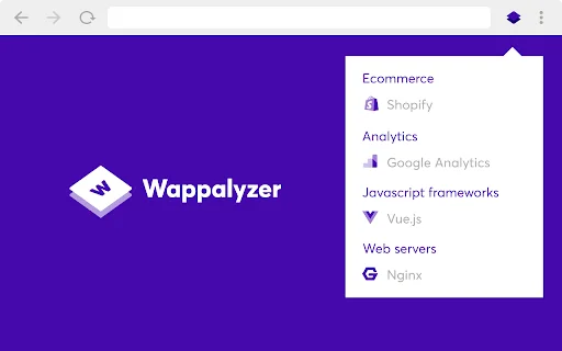 Wappalyzer डाउनलोड करें – वेबसाइट टेक्नोलॉजी की पहचान करें - Screenshot 1