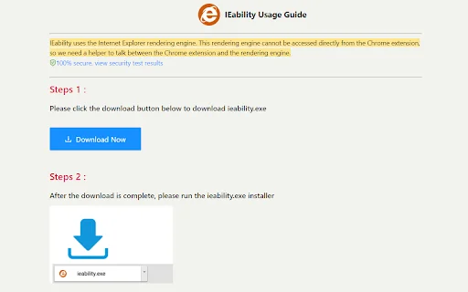 IEability – Chrome में Internet Explorer चलाएं | IE Tab मोड डाउनलोड करें - Screenshot 1