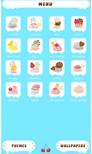 Theme-I Scream for Ice Cream! डाउनलोड करें – प्यारा और रंगीन थीम - Screenshot 2