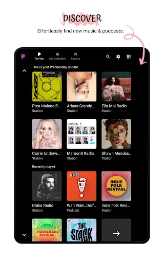 Pandora Music & Podcasts डाउनलोड करें – बेहतरीन म्यूजिक अनुभव - Screenshot 27
