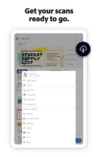 Adobe Scan PDF स्कैनर डाउनलोड करें – OCR के साथ दस्तावेज़ स्कैन करें - Screenshot 12