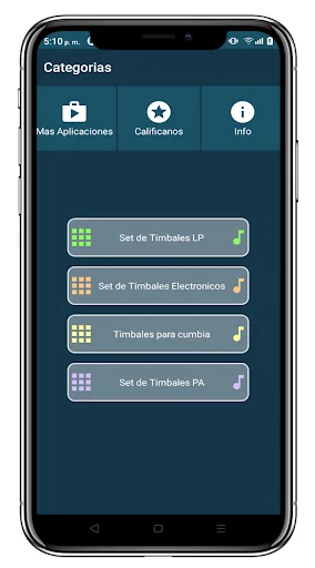 Timbales Cumbia डाउनलोड करें – असली टिमपानी और पर्कशन ध्वनियाँ - Screenshot 16