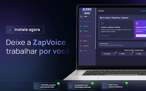 ZapVoice डाउनलोड करें – WhatsApp वेब के लिए सर्वश्रेष्ठ ऑटोमेशन टूल - Screenshot 5