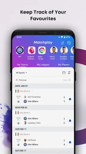 Matchplay: Live Scores & Stats डाउनलोड करें – फुटबॉल और बास्केटबॉल के लिए - Screenshot 7