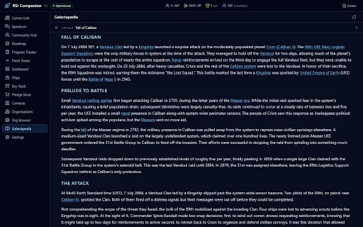 RSI Companion डाउनलोड करें – Star Citizen के लिए सबसे बेहतरीन ब्राउज़र एक्सटेंशन - Screenshot 5