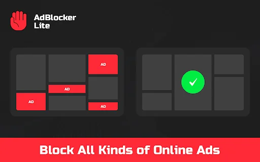 AdBlock Lite डाउनलोड करें – Chrome के लिए सर्वश्रेष्ठ एड ब्लॉकर - Screenshot 1