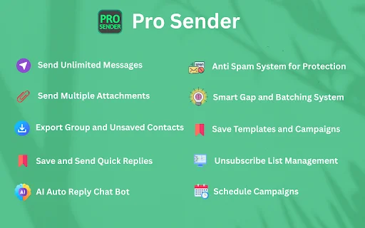 Pro Sender डाउनलोड करें – WhatsApp पर बल्क मैसेज भेजें - Screenshot 1
