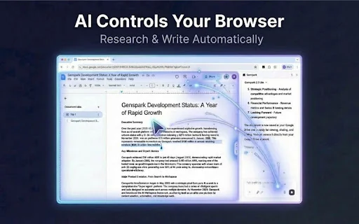 Genspark Chrome Extension डाउनलोड करें – AI ब्राउजिंग असिस्टेंट - Screenshot 4