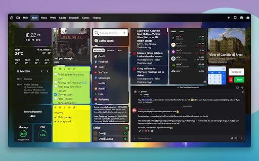 New Tab Widgets डाउनलोड करें – अपना पर्सनल डैशबोर्ड बनाएँ - Screenshot 4