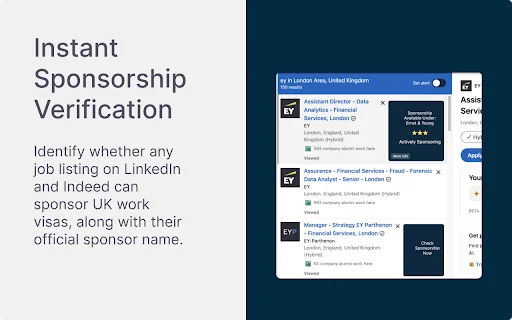 UK Visa Sponsorship Checker डाउनलोड करें – AI से नौकरी खोजें - Screenshot 1