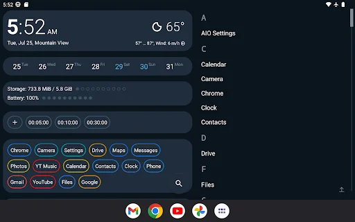AIO Launcher डाउनलोड करें – सबसे तेज़ और कस्टमाइज़ेबल होम स्क्रीन - Screenshot 11