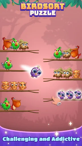 Bird Sort: Color Puzzle Master डाउनलोड करें – रंगीन पहेली गेम - Screenshot 10