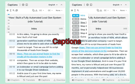 vCaptions डाउनलोड करें – YouTube और Bilibili के लिए AI सबटाइटल टूल - Screenshot 2