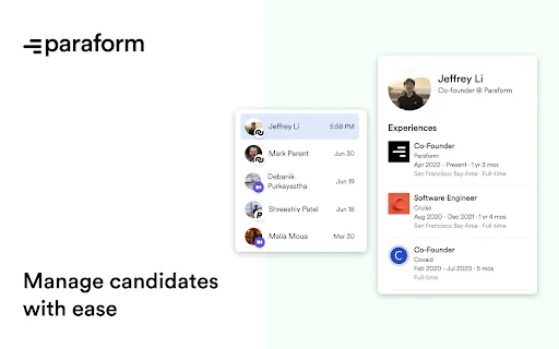 Paraform Chrome Extension डाउनलोड करें – फ्री रिक्रूटिंग टूल - Screenshot 1
