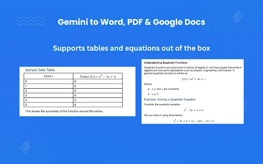 AI Chat to Word, PDF & Google Docs डाउनलोड करें – Gemini एक्सपोर्ट - Screenshot 1