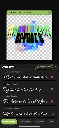 xCanvas 2 – AI Fonts Lettering डाउनलोड करें | सर्वश्रेष्ठ लोगो मेकर - Screenshot 8