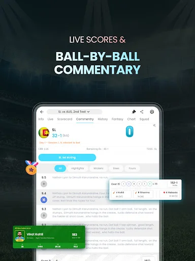 Cricket LineX डाउनलोड करें – सबसे तेज़ लाइव क्रिकेट स्कोर और अपडेट - Screenshot 10