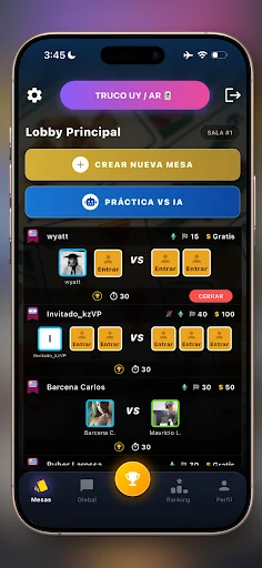 Truco Argentino y Uruguayo डाउनलोड करें – दोस्तों के साथ ऑनलाइन खेलें - Screenshot 1