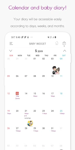 Baby Widget: Baby Tracker डाउनलोड करें – बच्चों की उम्र और मील के पत्थर ट्रैक करें - Screenshot 6