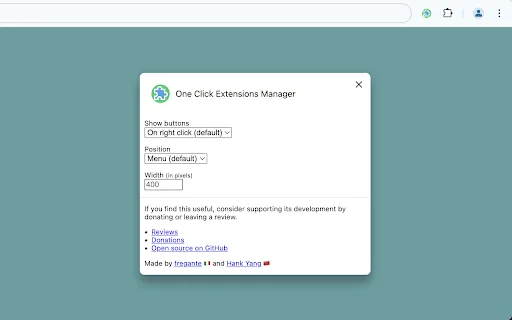 One Click Extensions Manager डाउनलोड करें – ब्राउज़र विस्तार प्रबंधित करें - Screenshot 5