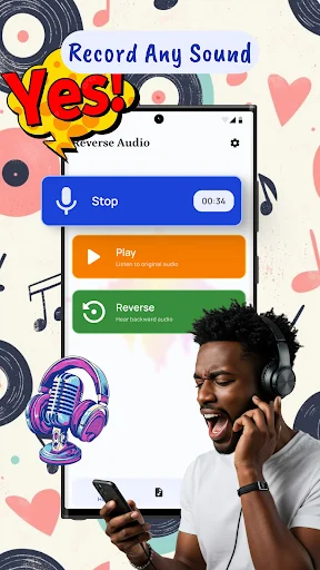 Reverse Audio: Reverse Singing डाउनलोड करें – मजेदार वॉइस रिवर्स ऐप - Screenshot 2