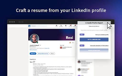Profile to Resume – Rezi.ai डाउनलोड करें | LinkedIn से ATS रिज्यूमे बनाएं - Screenshot 2