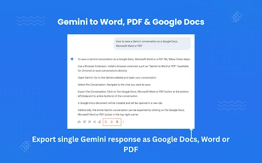 AI Chat to Word, PDF & Google Docs डाउनलोड करें – Gemini एक्सपोर्ट - Screenshot 2