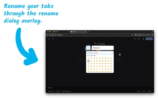 Tab Renamer डाउनलोड करें – Chrome टैब को आसानी से व्यवस्थित करें - Screenshot 1
