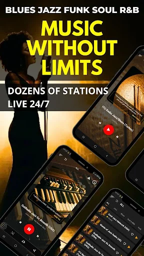 Blues, Jazz, Funk & Soul Radio डाउनलोड करें – सर्वश्रेष्ठ संगीत ऐप - Screenshot 2