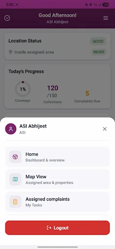 MCG HARYANA ऐप डाउनलोड करें – स्वच्छता ट्रैकिंग और मॉनिटरिंग - Screenshot 3