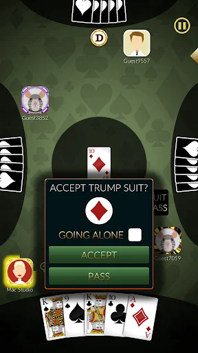 Euchre Ultimate डाउनलोड करें – दोस्तों के साथ ऑनलाइन कार्ड गेम - Screenshot 2
