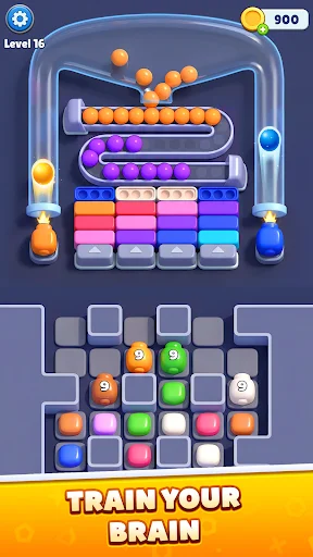 Color Beads Drop डाउनलोड करें – मजेदार कलर सॉर्टिंग पहेली गेम - Screenshot 1