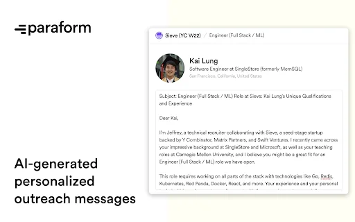 Paraform Chrome Extension डाउनलोड करें – फ्री रिक्रूटिंग टूल - Screenshot 2