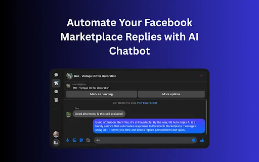 FB Auto Reply AI डाउनलोड करें – Facebook Marketplace ऑटोमेशन - Screenshot 1