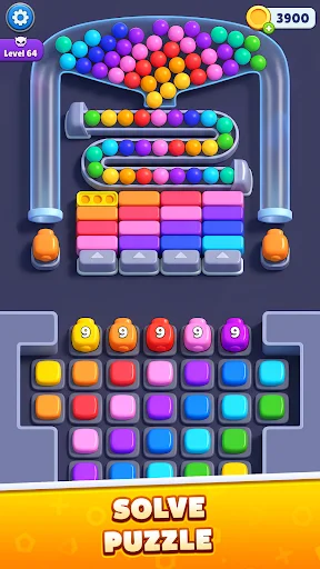 Color Beads Drop डाउनलोड करें – मजेदार कलर सॉर्टिंग पहेली गेम - Screenshot 4