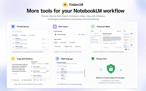 FolderLM डाउनलोड करें – NotebookLM को व्यवस्थित और प्रबंधित करें - Screenshot 5
