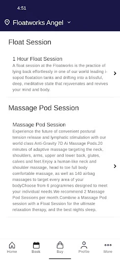Floatworks App डाउनलोड करें – फ्लोटिंग थेरेपी स्लॉट बुक करें - Screenshot 2