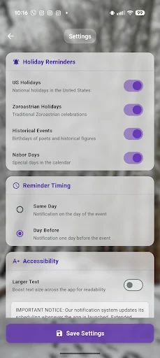 Gahshomar Zoroastrian Calendar डाउनलोड करें – पारसी और जलाल पंचांग - Screenshot 2