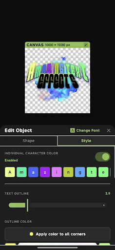 xCanvas 2 – AI Fonts Lettering डाउनलोड करें | सर्वश्रेष्ठ लोगो मेकर - Screenshot 6