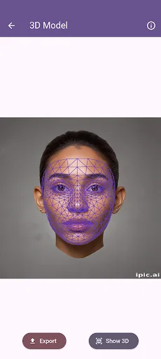 3D Face Model Maker डाउनलोड करें – अपना चेहरा 3D में बदलें - Screenshot 1