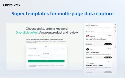 Capalyze AI Web Scraper डाउनलोड करें – डेटा एक्सट्रैक्शन टूल - Screenshot 3