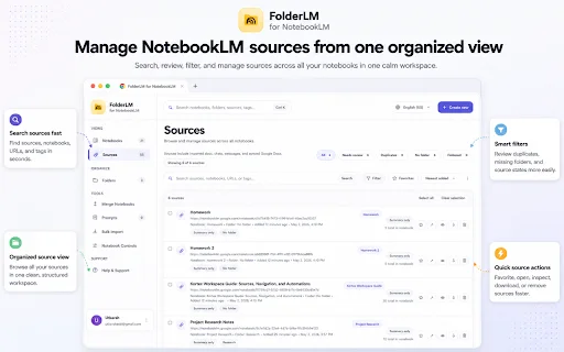FolderLM डाउनलोड करें – NotebookLM को व्यवस्थित और प्रबंधित करें - Screenshot 4