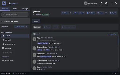 Discrub डाउनलोड करें – Discord मैसेज मैनेज और एक्सपोर्ट करें - Screenshot 1