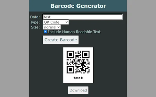Barcode Generator डाउनलोड करें – ब्राउज़र में बारकोड बनाएं - Screenshot 2