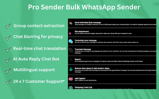 Pro Sender डाउनलोड करें – WhatsApp पर बल्क मैसेज भेजें - Screenshot 3